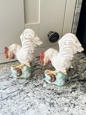 Two Vintage Porcelain China Cockerels