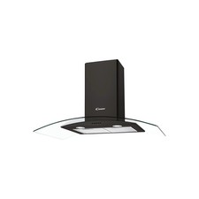 CANDY 100cm Cooker Hood With Curved Glass Canopy - Black