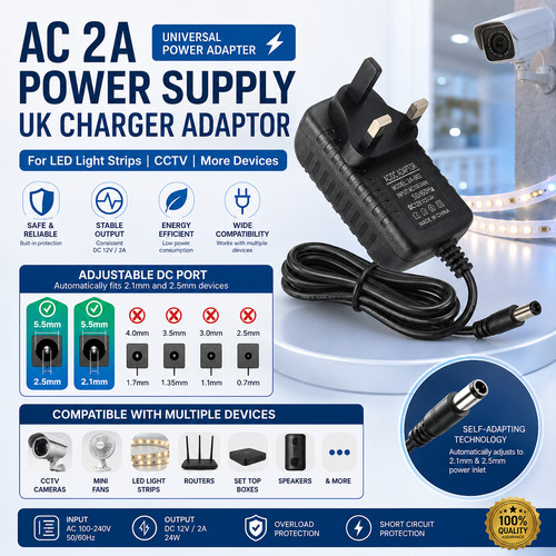 Power supply 9v adaptor - power, uk
