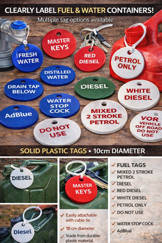 Safety tags 10cm - 10cm, solid