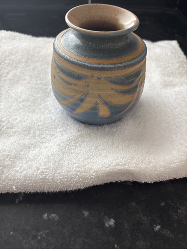 Bourne denby vase blue and - -,