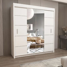 Oslo Modern Mirror sliding door wardrobe with LED Width 180cm