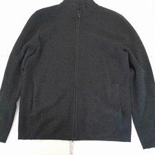 JASPER CONRAN Jumper Large Green Full Zip Jumper Mens 100% Lambs Wool