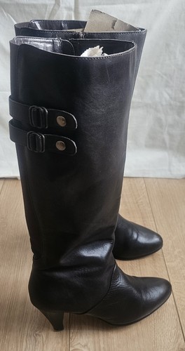 Brown leather mid - leather, boots