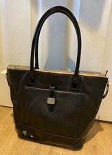 Black Handbag Ben de Lisi Principles Beige Contrast 37x26cm (14x10")