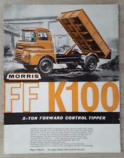 Morris FF K100 Tipper Truck Brochure / Leaflet 1962