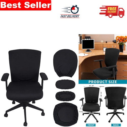 Stretchable black office chair - stretchable,