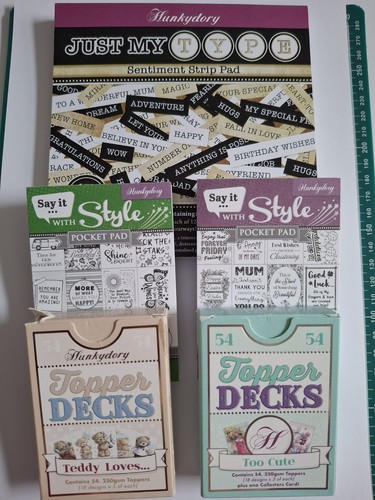Hunkydory selection toppers - selection, of