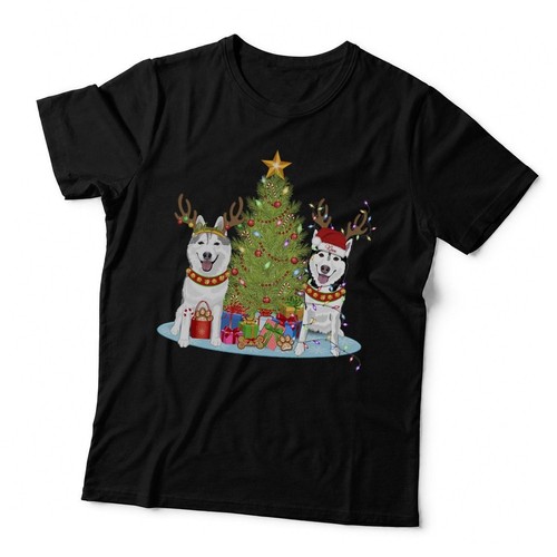 Siberian husky christmas tree - husky,