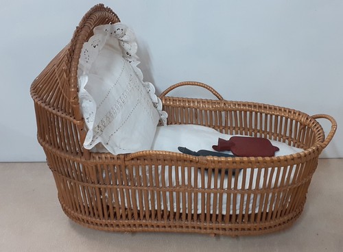 Vintage wicker rocking dolls - vintage,