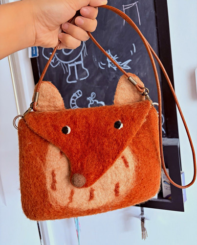 Handmade wool felt - , fox