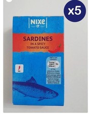 5 x NIXE Sardines In Spicy Tomato Sauce 120g High In Omega 3 - (5x 120g)