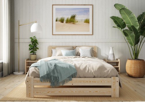 Handmade solid wooden bed - wooden,