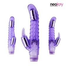 Neojoy Dual Vibrator Sex Toy G-Spot Dildo Thruster Rampant Rabbit Clitoral 
