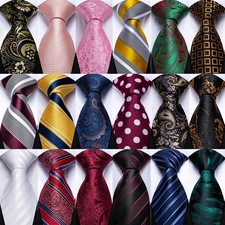 Classic Mens Tie and Pocket Square Cufflinks Set Wedding Formal Necktie Set