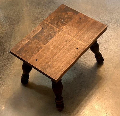 Vintage primitive wood bench - vintage,