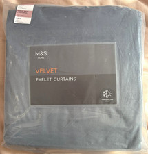 M&S Home Curtains Slate Blue