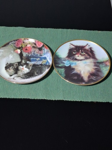 Pair vintage franklin mint cat - franklin,