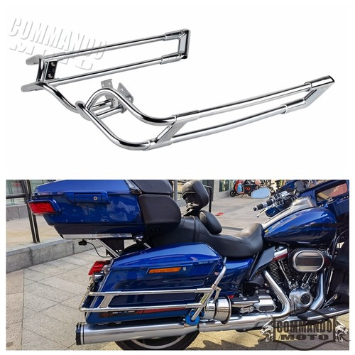 Chrome saddlebag guard rails - guard,