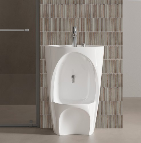 Ceramic wudu dual level - dual, basin