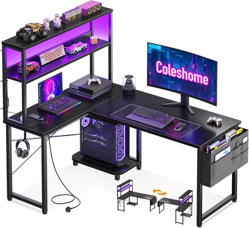 Coleshome shaped gaming desk - coleshome,