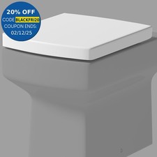 Replacement Square Soft Close Toilet Seat Quick Release Top Fix Hinges WC White