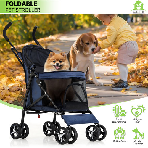 Folding dog stroller - folding,