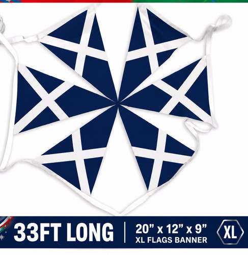 10m scottish flag bunting - flag,