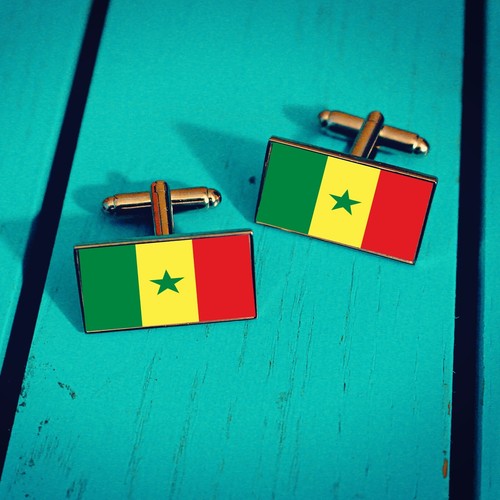 Senegal flag cufflinks - senegal,