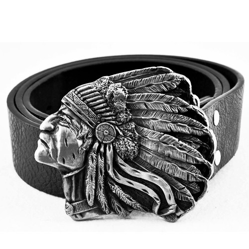 Mens leather belt belts - leather, native