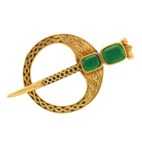 Celtic tara brooch fibel - tara, agate