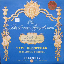 The Beethoven Symphonies Number 2 LP Coriolan Prometheus Otto Klemperer SAX2331