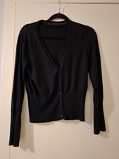 Ladies Black M&Co V Neck Long