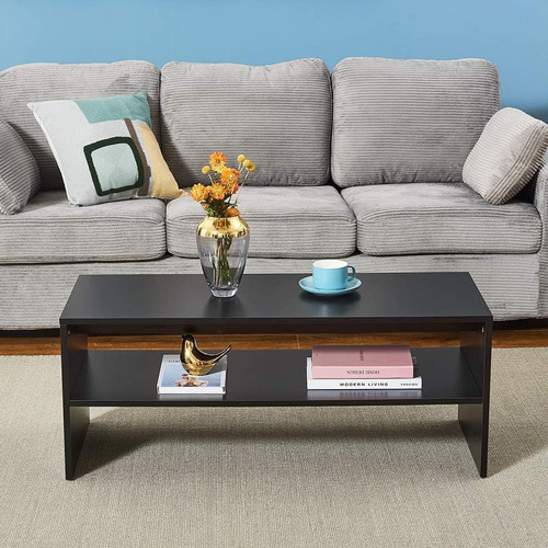 Coffee table black - coffee, rectangular