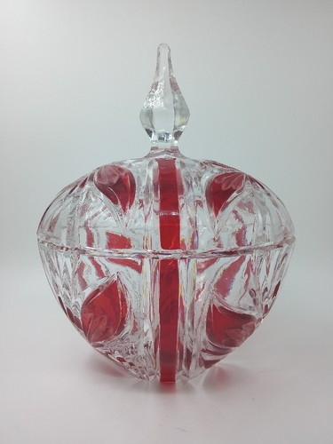 Lead crystal violetta lidded - 'violetta',