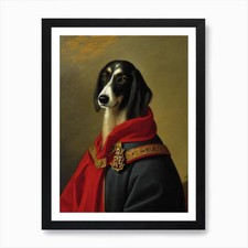 Saluki renaissance portrait - saluki,