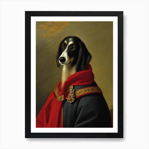 Saluki renaissance portrait - saluki,