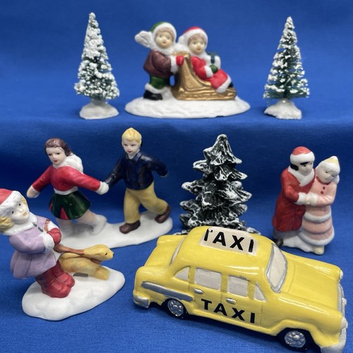 Christmas village figure lot - village,