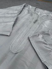 Men's Moroccan Thobe Islamic Jubba Eid Djelaba Short Sleeve UK Smal 52 Oversized