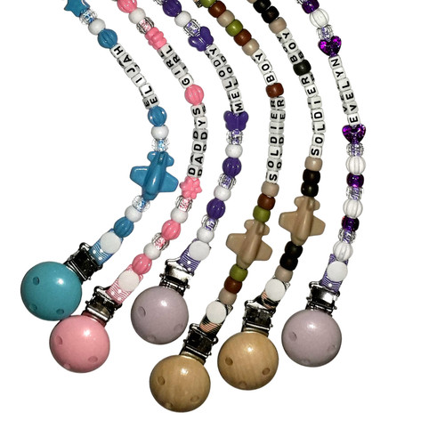 Personalised dummy clips strap - personalised,