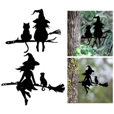 Metal Witch Silhouette Garden