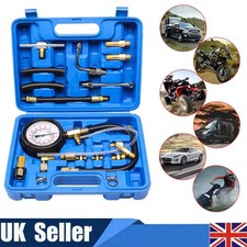 0-140 PSI Fuel Pump Pressure Tester Set Petrol & Diesel Combustion Gauge Meter
