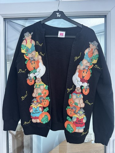 Vintage halloween cardigan - vintage,