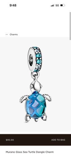 Pandora murano glass sea - murano,