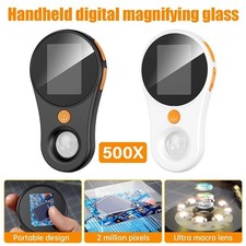 500X Digital Microscope 1080P 2" LCD Screen USB Video Magnifier Loupe UK