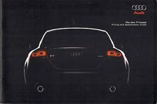 Audi TT Coupe Specifications 2006-07 UK Market Brochure 2.0 TFSi 3.2 Quattro
