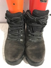 Brasher genuine leather walking hiking black size 5  womens boots shoes - NR