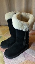 Ugg womens tall black suede - black,