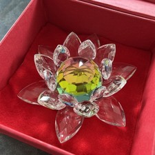 Crystal Lotus Flower Ornament Craft Home Decoration Birthday, Wedding Gift, 11CM