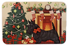 Scottie Dog Christmas Tin Sainsbury’s Shortbread Large 12x8x2" Embossed Lid